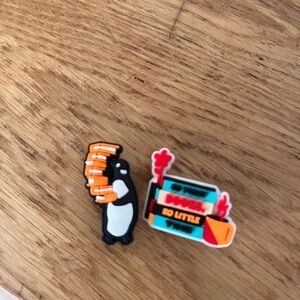 Penguin and Book Themed Croc Jibbitz